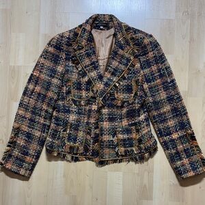 VINTAGE Stylish Plaid Women's Blazer